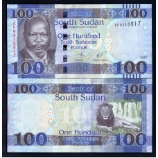 Южный Судан 100 фунтов 2017г.